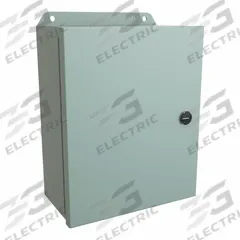 HAMMOND Electrical Enclosure: Steel, 10 in x 8 in x 4 in, NEMA 12/13/3R/4, w/Panel, Solid Cover (MPN EJ1084). Key specifications — Closure Method: Latches; Brand: HAMMOND; Knockouts: Not Included.