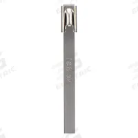 TY-RAP Cable Tie: 8 in Nominal Lg, 2 in Nominal Max. Bundle Dia., 0.19 in Wd, Silver, 50 PK (MPN LS-4.6-200A). Key specifications — Brand: TY-RAP; Locking Style: Ball Lock; Color: Silver.