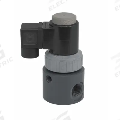PLAST-O-MATIC Solenoid Valve: 2-Way, Normally Closed, 1/2 in Pipe Size, 120V AC, Inline Single - 2-Way/2-Position, Normally Closed Solenoid Valves