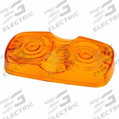 GROTE Replacement Lens: Rectangular, Clearance and Marker Light, 2 in Ht - Vehicle Lighting - Rectangular Replacement Lenses