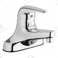 CHICAGO FAUCETS Low Arc Bathroom Faucet: 420, Cast Brass, Polished Chrome Finish, 0.5 gpm Flow Rate (MPN 420-E2805ABCP). Key specifications — Includes: Mounting Hardware; Brand: CHICAGO FAUCETS; Series: 420.