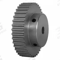DAYTON Timing Pulley: Curvilinear, Fixed, For HTD Timing Belt Section, For 9 mm Belt Wd, 40 Teeth (MPN 40-5M09-6A4). Key specifications — Brand: DAYTON; Finish: Clear Anodized; For Belt Series: Powerhouse®.