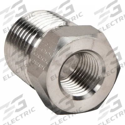 PARKER Metal Pipe Straight: Straight, Carbon Steel, 1/2 in x 1/4 in - Threaded Instrumentation Extreme-Pressure Pipe Fittings