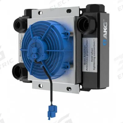 AKG Forced Air Oil Cooler: 4.4 hp Heat Removed, 50 gpm Max. Flow, 232 psi Max. Pressure - DC Motor Driven Forced Air Oil Coolers