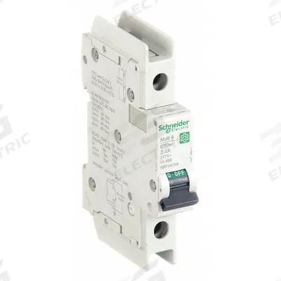 SCHNEIDER Miniature Circuit Breaker: 4 A Amps, 60V DC, 14kA at 120/240V AC - Z-Curve, 1-Pole UL489 DIN Rail-Mount Miniature Circuit Breakers