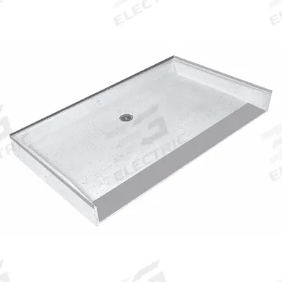 FIAT PRODUCTS Shower Floor: Rectangle, Barrier Free Threshold, Terrazzo - Shower Bases