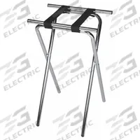 CSL Tray Stand: Steel, Chrome, 19 in Overall Wd, 36 in Overall Ht, 15 in Overall Dp (MPN 1036). Key specifications — Material: Steel; Product Type: Tray Stand; Brand: CSL; Color: Chrome.