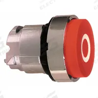 SCHNEIDER Extended Push Button: Red, 22 mm Mounting Size, Metallic, Momentary (MPN ZB4BL432). Key specifications — Brand: SCHNEIDER; Action: Momentary; Legend: O; Series: XB4; Push Button Material Type: Metallic.