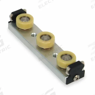 BISHOP-WISECARVER Linear Guide Carriage Assembly: PW, Size 0, 3-Roller Assembly - Bishop-Wisecarver UtiliTrak SW Wheel Plate Assemblies