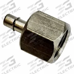 MEM-CO Mini Barb Fitting: 3/8 in Pipe x 3/16 in ID Size, FNPT x Tube, Brass, 5/8 in Overall Lg (MPN 3/8FLB5-NP). Key specifications — Brand: MEM-CO.