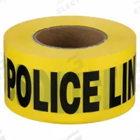 APPROVED VENDOR Barricade Tape: 1,000 ft Lg, 3 in Wd, Police Line Do Not Cross Legend, Polyethylene (MPN 4ACD4). Key specifications — Tape Message: Police Line Do Not Cross; Message Color: Black; Brand: APPROVED VENDOR.