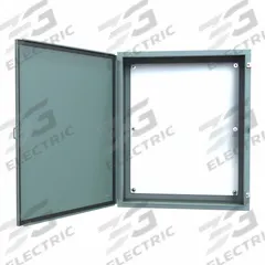 HAMMOND Electrical Enclosure: Steel, 36 in x 30 in x 12 in, NEMA 12/13, w/Panel, Solid Cover, Hinged (MPN 1418M12). Key specifications — Brand: HAMMOND; Closure Method: Clamps; Knockouts: Not Included.