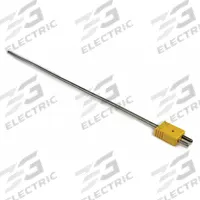 DAYTON Thermocouple Probe: -325°F to 2,280°F /-200°C to 1,250°C, Type K, Rounded Tip, 18 in Probe Lg (MPN 36GK95). Key specifications — attr1275752: 20 AWG; attr1275757: 18 in; attr1275763: ±1.1 % Below 293 °C, ±0.4 % Otherwise; attr1275765: 36GK95; attr1275769: DAYTON; attr1434700: Weld.