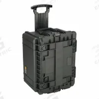 PELICAN Rolling Tool Box: 16 in W 25 in D 19 in H, Plastic, Black, Hinged Lid, 1 Compartments (MPN 004500-0420-110). Key specifications — attr1116905: Black; attr1116917: Hinged; attr1116946: PELICAN.