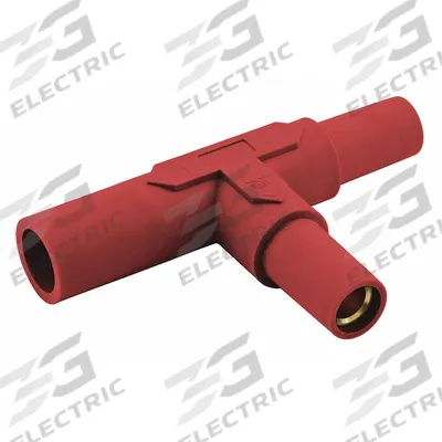 HUBBELL Tapping Tee: Female-Male-Female, Red, 600V AC/600V DC, 150 A - Tapping Tees
