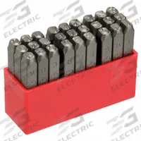APPROVED VENDOR Hand Stamp Kit: Ampersand (&)/A thru Z, 1/4 in Character Ht, 2 5/8 in Shank Lg (MPN 20Y585). Key specifications — Material: Steel; Brand: APPROVED VENDOR; Characters Included: Ampersand (&).