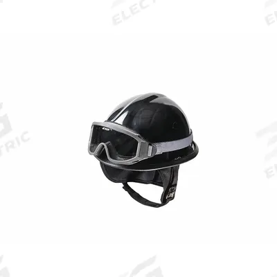 BULLARD Fire and Rescue Helmet: Black, Modern Rear Brim, Chin Strap