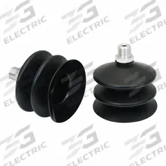 SCHMALZ Vacuum Pad Assembly: 2.5 Folds, G1/4 in, 65 mm Pad Dia, NBR, 55 A, Black, 58 mm Pad Ht (MPN 10.01.06.00032). Key specifications — attr1019168: 55 A; attr1019165: 10.01.06.00032; attr1019167: SCHMALZ; attr1019180: Black.
