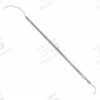 FOSTORIA Electric Infrared Tubular Heater Element: For 223/Mfr. No. 222/MM-24A, 1,600 W Output (MPN 630-16279). Key specifications — Connection Type: 5-1/2 in Pigtail; Color: Clear; Heater Mounting Position: Horizontal Burn; Product Type: Electric Infrared Tubular Heater Element; For Use With: MM-24A; Voltage: 277V AC; Includes: 5-1/2 in Wire Leads; Brand: FOSTORIA.