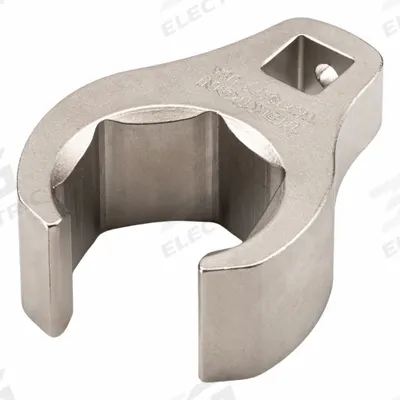 TEKTON Crowfoot Wrench: Steel, Satin Nickel, 3/8 in Drive Size, 27 mm Head Size - Metric Flare Nut Crowfoot Wrenches