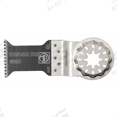 FEIN Oscillating Tool Blade: 1 3/8 in Blade Wd, 3 13/16 in Overall Lg, Precision Cutting - Starlock Mounted Blades