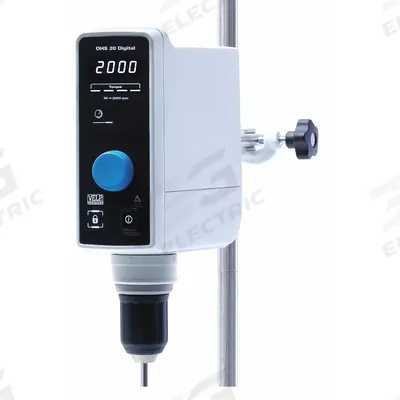 VELP SCIENTIFIC Overhead Mixer: 2,000 RPM Max Speed, 20 N-cm, 10,000 cps Max Viscosity - Low-Torque Overhead Stirrers