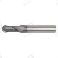 WIDIA HANITA Ball End Mill: Carbide, TiAlN Coated, 2 Flute, 1/2" Mill Dia, 1-1/2" LOC, 6" OAL (MPN I2B0500T150X)