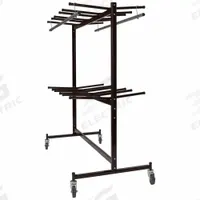 NATIONAL PUBLIC SEATING Chair Cart: 1,320 lb, 67 in L x 33 1/2 in W x 70 in H, For 84 Chairs, Brown (MPN 84-60). Key specifications — Frame Color: Brown; Brand: NATIONAL PUBLIC SEATING; Caster/Wheel Configuration: (4) Swivel.