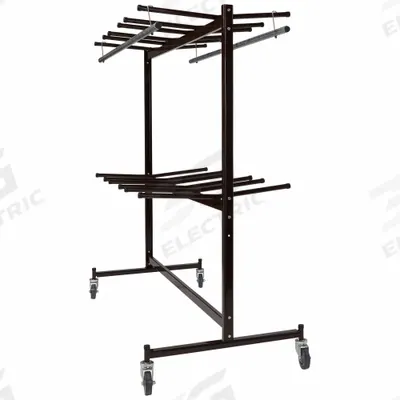 NATIONAL PUBLIC SEATING Chair Cart: 1,320 lb, 67 in L x 33 1/2 in W x 70 in H, For 84 Chairs - Hanging Racks for Folding Chairs