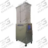 HEPACART Particle Containment Enclosure: 29 in Overall Wd, 60 in Overall Lg, 120 1/2 in Overall Ht (MPN HC55A-000002). Key specifications — attr1058165: HEPACART; attr1058164: HC55A-000002; attr1058188: Top Dust Cover for HC55; attr1058192: Lighting; attr1058207: Particle Containment Unit.