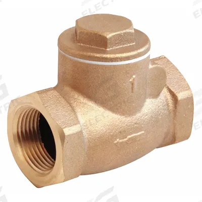 APPROVED VENDOR Swing Check Valve: Swing, Inline Valve Body, 1 in Pipe Size, FNPT x FNPT - Bronze Inline Swing Check Valves