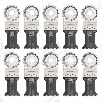 FEIN Oscillating Tool Blade: 1 3/8 in Blade Wd, 3 13/16 in Overall Lg, Precision Cutting - Starlock Mounted Blades