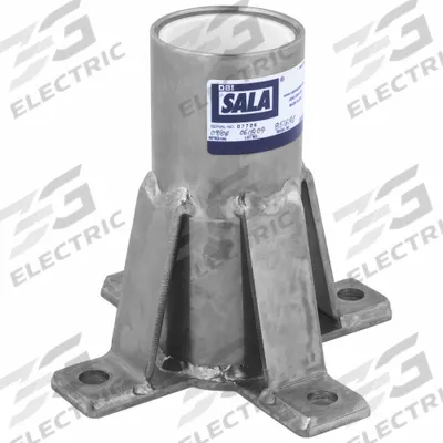 3M DBI-SALA Floor Mount Sleeve: 10 in x 9 1/4 in, Floor Mnt, Lower Mast Extension - Davit System Bases