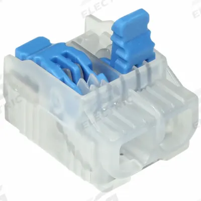 IDEAL Lever Wire Connector: 2 Port, 24 AWG – 12 AWG Solid Wire Size Range, 20 A - Compact Lever Wire Connectors
