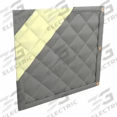 SOUND CURTAINS Acoustic Barrier: 0.85 NRC, 4 ft Overall Wd, 8 ft Overall Lg, 2 in Thick, Fiberglass (MPN QFA-10). Key specifications — Panel Shape: Straight; Brand: SOUND CURTAINS; Includes: Grommets.