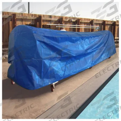 SPECTRUM Reel Cover: 40 3/4 in Overall Ht, 274 1/8 in Overall Lg, 45 1/8 in Overall Wd - Pool Reel Winder Covers