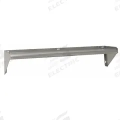 ADVANCE TABCO Wall Shelf: 24 in x 11 in x 9 in, 11 in x 11 in, 150 lb Load Capacity, Aluminum, Satin (MPN WS-KD-24-GR). Key specifications — Material: Aluminum; Standards: NSF; Finish: Satin; Brand: ADVANCE TABCO.