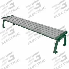 ULTRASITE Outdoor Bench: Heritage, 96 in Overall Lg, 17 in Overall Ht, Gray, Green, Plank Surface (MPN PB 8GRAGFHERBAC). Key specifications — Manufacturer Part Number: PB 8GRAGFHERBAC; Brand: ULTRASITE; Frame Color: Green; Product Type: Outdoor Bench; Seat Color: Gray; Series: Heritage.