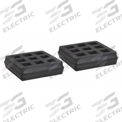 MASON Vibration Isolator Pad: Neoprene, Waffle Pad Top, 3 in Lg, 3 in Wd, 3/4 in Ht - Vibration-Isolating Pads & Sheets