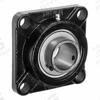 TIMKEN Flange Mount Bearing: Radial Ball, 2 3/8 in Bore, Cast Iron, Set Screws, 6 7/8 in Lg, Square (MPN UCF212-38). Key specifications — Bore Type: Cylindrical; Brand: TIMKEN; Lubricant Material: NLGI 2 Lithium Complex Grease; Mounting Bolt Size: 5/8 in; Split Housing: Not Split; System of Measurement: Inch.