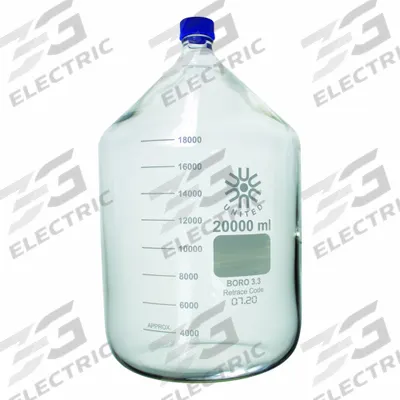 UNITED SCIENTIFIC SUPPLIES Media/Storage Bottle: 20 L, Screw-On, GL-45, 505 mm - Glass Lab Media Bottles