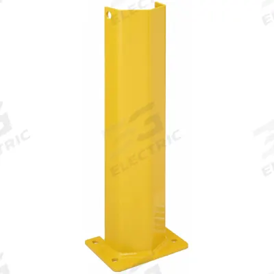 STEEL KING Pallet Rack Guard: Bolt-On, Floor/Upright, 8 in x 6 in x 24 in, Steel - Floor-Mount Steel Pallet Rack Post Protectors