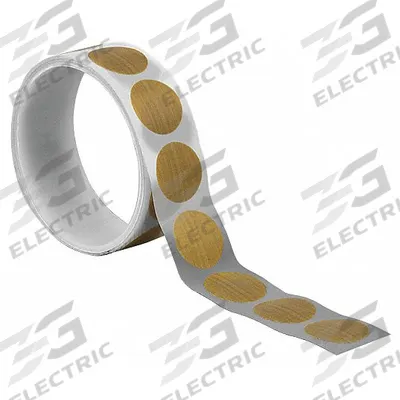 TAPECASE Cloth Tape: Disc, 1 3/4 in Dia, 4.7 mil Thick, Silicone, Polyethylene Coated Cloth - Slick Surface Tape Discs