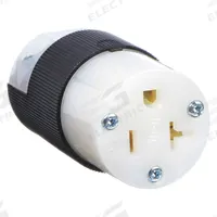 HUBBELL Straight Blade Connector: 5-20R, 125V AC, 20 A, 2 Pole, 3 Wire, Black/White (MPN HBL5369C)