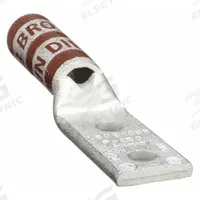 Compression Lug: For 2 AWG, Stranded Wire, #10 Stud Size, Long, Copper Barrel (MPN 24D024). Key specifications — Inspection Hole: Yes; For Wire Type: Stranded; For Wire Sizes: 2 AWG; Brand: APPROVED VENDOR; Manufacturer Part Number: 24D024.