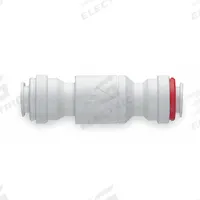 JOHN GUEST Check Valve: Inline Valve Body, 5/16 in Pipe Size, Push x Push, Acetal, Push, Push, Std (MPN 5/16SCV-PK). Key specifications — Poppet Material: Stainless Steel; Brand: JOHN GUEST; 3-A Compliance: Not Rated.