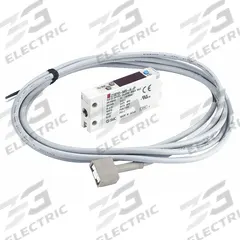 SMC Vacuum Pressure Switch: ZSE Series, 10 kPa to 105 kPa, 1/8 in Port, 2 m Leads, 2 NPN Outputs (MPN ZSE10-N01-A-PG). Key specifications — attr124221: ZSE10-N01-A-PG; attr124227: ZSE; attr124234: 2 NPN Outputs; attr124235: 24V DC.