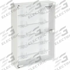 BOWMAN DISPENSERS Eyewear Cabinet: 1 Compartments, 10 Eyewear, 13 1/2 in Overall Wd, Wall (MPN CP-075). Key specifications — Color: Clear; Material: PETG.