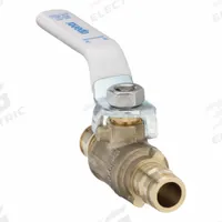 UPONOR Manual Two-Way Ball Valve: 1/2 in, Brass, Straight, PEX x PEX, 250 psi Max. Pressure (CWP) (MPN LFC4825050SS). Key specifications — Brand: UPONOR; Handle: Lever.