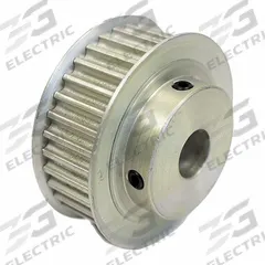 DAYTON Timing Pulley: Modified Curvilinear, Fixed, For GT Timing Belt Section, For 15 mm Belt Wd (MPN 34-5P15-6FA6). Key specifications — Brand: DAYTON; Finish: Clear Anodized; For Belt Series: Powerhouse®.